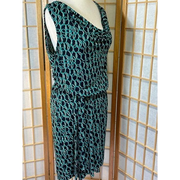 BananaāRepublicāMedĀ GreenāandāBlackāDress - Picture 11 of 13